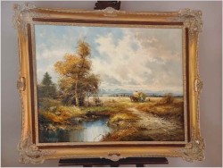 Sianokosy nad jeziorem Chiemsee - Otmar Lederer (Munchen *1926)