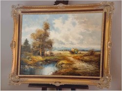 Sianokosy nad jeziorem Chiemsee - Otmar Lederer (Munchen *1926)