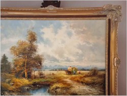 Sianokosy nad jeziorem Chiemsee - Otmar Lederer (Munchen *1926)