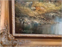 Sianokosy nad jeziorem Chiemsee - Otmar Lederer (Munchen *1926)