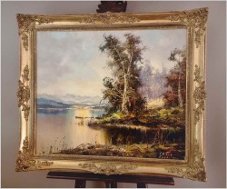 Zobacz! Widok na jezioro Eibsee - Friedrich Karl Thauer (1924-2009)