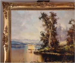 Zobacz! Widok na jezioro Eibsee - Friedrich Karl Thauer (1924-2009)