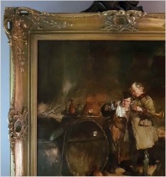 Malarstwo Aukcyjne! Próba Wina - Dickmeis Gerhard (Heinsberg 1918 - 1978 Jülich)