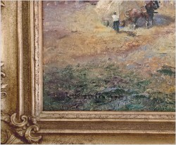 Pejzaż ze sztafażem! sianokosy - Ludwig Gschossmann (1894-1988)