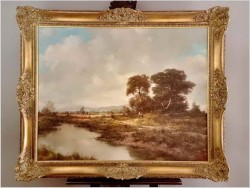 Polecamy! Romantyczny krajobraz ze sztafażem - Eduard Nowak *1921