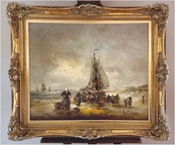 Rozładunek krabów - Johannes Hubertus Hendrikus BEVORT (1917-1996)
