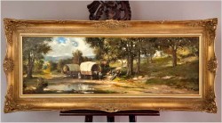 Panorama! Tabor cygański - odpoczynek w lesie - Horst Altermann *1925