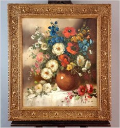 Pałacowe kwiaty w wazonie - Louisa Medina (ur. 1911 Padwa)