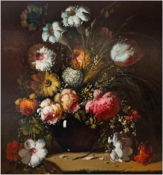 Pałacowe malarstwo! Kwiaty w barokowym stylu - J. Peeters XXw.