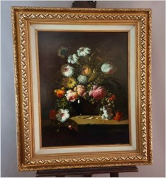 Pałacowe malarstwo! Kwiaty w barokowym stylu - J. Peeters XXw.