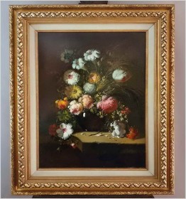 Pałacowe malarstwo! Kwiaty w barokowym stylu - J. Peeters XXw.