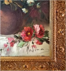 Pałacowe kwiaty w wazonie - Louisa Medina (ur. 1911 Padwa)
