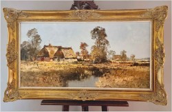 Technika szpachlowa! Wiejski krajobraz - Erich Paulsen *1932