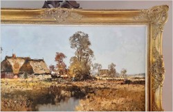 Technika szpachlowa! Wiejski krajobraz - Erich Paulsen *1932