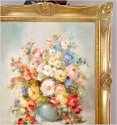 Pałacowe kwiaty w wazonie - Louisa Medina (ur. 1911 Padwa)