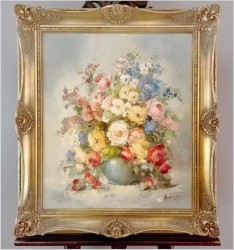 Pałacowe kwiaty w wazonie - Louisa Medina (ur. 1911 Padwa)