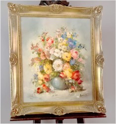 Pałacowe kwiaty w wazonie - Louisa Medina (ur. 1911 Padwa)