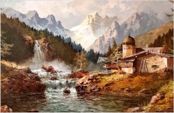 Super malarstwo! Wodospady w Ötztal - Gustaw Weiss/Guwe (1886-1973)