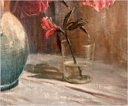 Malarstwo polskie! Róże na stole - J.M. Kasprowicz (1905 Zubrza -1975 Komorów) 