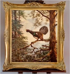 Super malarstwo! Głuszec na gałęzi - oryg. Georg Majewicz (1897-1965)