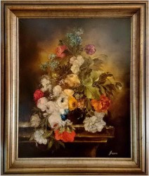 Kwiaty w stylu flamandzkim - Heinrich Garossa *1902 | Rozmiar XXL