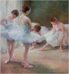 Aukcyjne malarstwo! Próba baletu - Miloslava Vrbova-Štefková (ur. 1909-1991)
