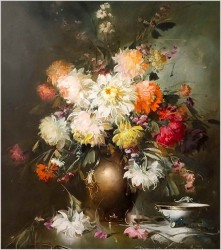 3. Kwiaty w wazonie - Kömpöczy Balogh Endre (Hungary 1911-1977)