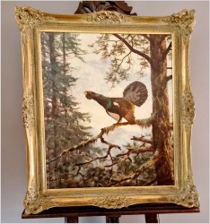 Super malarstwo! Głuszec na gałęzi - oryg. Georg Majewicz (1897-1965)