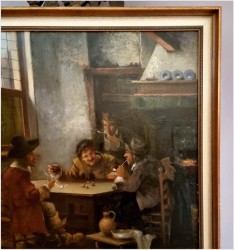 Scena rodzajowa! Gra w kości - Sygn. Josef Adam (1883 - 1953)