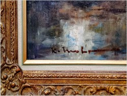 Obraz olejny do salonu! Sianokosy - Karl Mohr (Düsseldorf 1922-2013)