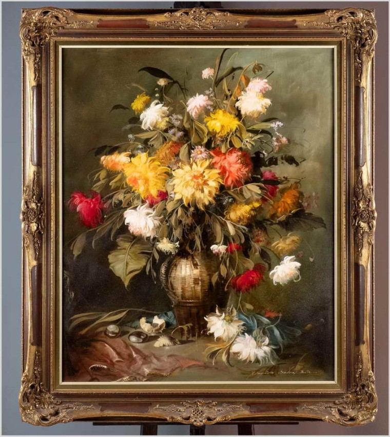 Kwiaty w wazonie - Kömpöczy Balogh Endre (Hungary 1911-1977)