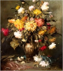 Kwiaty w wazonie - Kömpöczy Balogh Endre (Hungary 1911-1977)