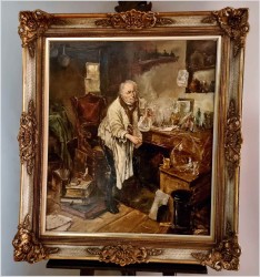 Obraz olejny! Alchemik - Dickmeis Gerhard (1918-1978)