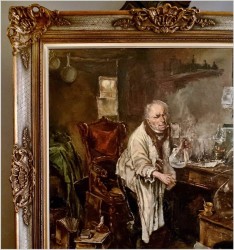 Obraz olejny! Alchemik - Dickmeis Gerhard (1918-1978)