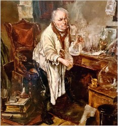 Obraz olejny! Alchemik - Dickmeis Gerhard (1918-1978)