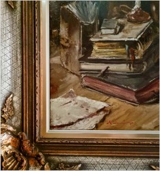 Obraz olejny! Alchemik - Dickmeis Gerhard (1918-1978)