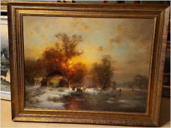 Polecamy! Zimowy pejzaż ze sztafażem - Günter KÖNIG (1926-2007)