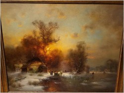 Polecamy! Zimowy pejzaż ze sztafażem - Günter KÖNIG (1926-2007)