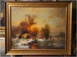 Polecamy! Zimowy pejzaż ze sztafażem - Günter KÖNIG (1926-2007)