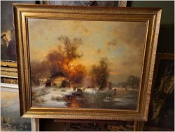 Polecamy! Zimowy pejzaż ze sztafażem - Günter KÖNIG (1926-2007)