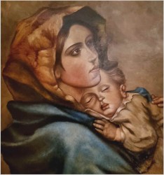 Madonna z Dzieciątkiem – wg Roberto Ferruzzi XIXw. (Rozmiar XXL!)