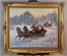 Polecamy! Powrót z polowania - Ignacy Zygmuntowicz (1875 -1947)