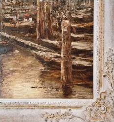 Malarstwo szpachlowe! Nabrzeże portowe | Christian Stemmeler *1928