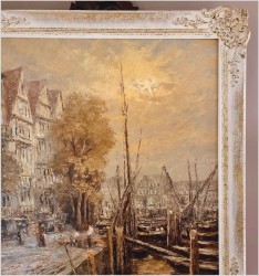 Malarstwo szpachlowe! Nabrzeże portowe | Christian Stemmeler *1928