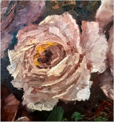 Duży obraz olejny! Herbaciane róże w wazonie - Rudolf Winter *1928