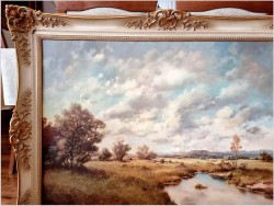 Pejzaż letni z widokiem na sianokosy – Rudolf Rödel  *1914