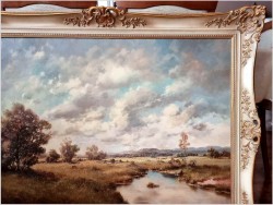 Pejzaż letni z widokiem na sianokosy – Rudolf Rödel  *1914