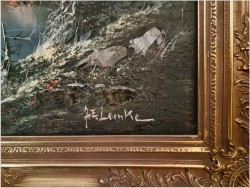 Super obraz olejny! Przełęcz Grimsel w Szwajcarii - J.E. Lemke *1916  