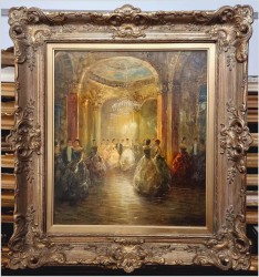 Pozycja Godna Uwagi !!! Scena Rodzajowa w Sali Balowej - Oryg. Richard Schlömer *1921