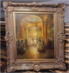 Pozycja Godna Uwagi !!! Scena Rodzajowa w Sali Balowej - Oryg. Richard Schlömer *1921